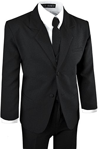 Black n Bianco Boys' Formal Black Suit Set, Size 10 Black n Bianco Boys' Formal Black Suit Set, Size 10